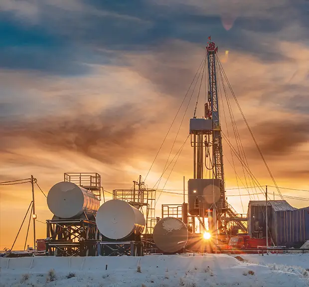 gas injection well in the sunset